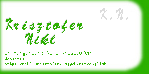 krisztofer nikl business card